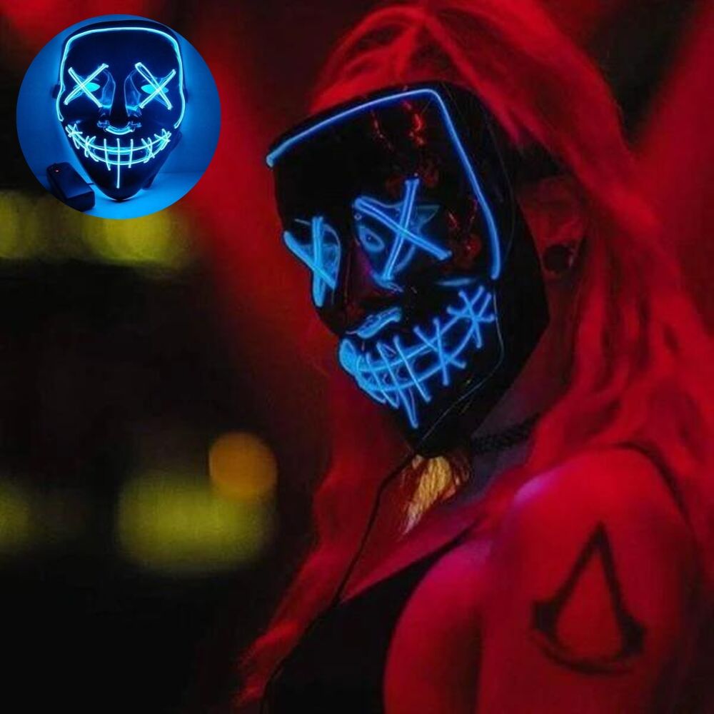 Red Rave Mask Rave & Halloween Glow Mask – PrettyDangCool