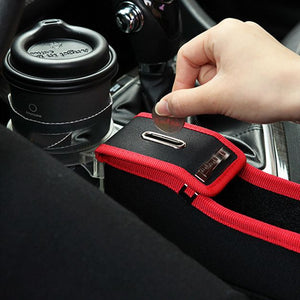Car Seat Storage Box with Cup Drink Holder and Coin Case
