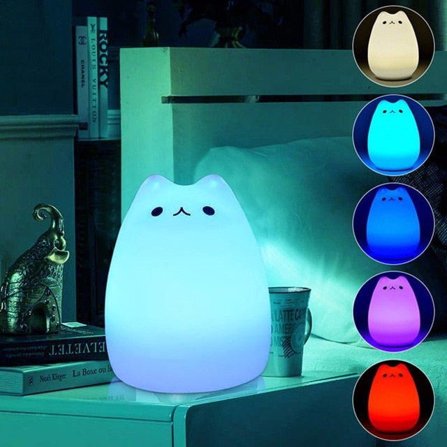 7 Colors Cat LED Lamp
